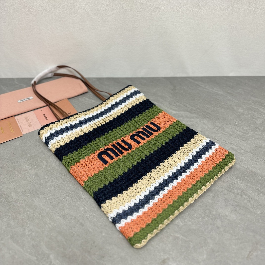 [TOP] Miu Miu Woven Tote Bag  40*34*16cm/30*38cm - Two Styles