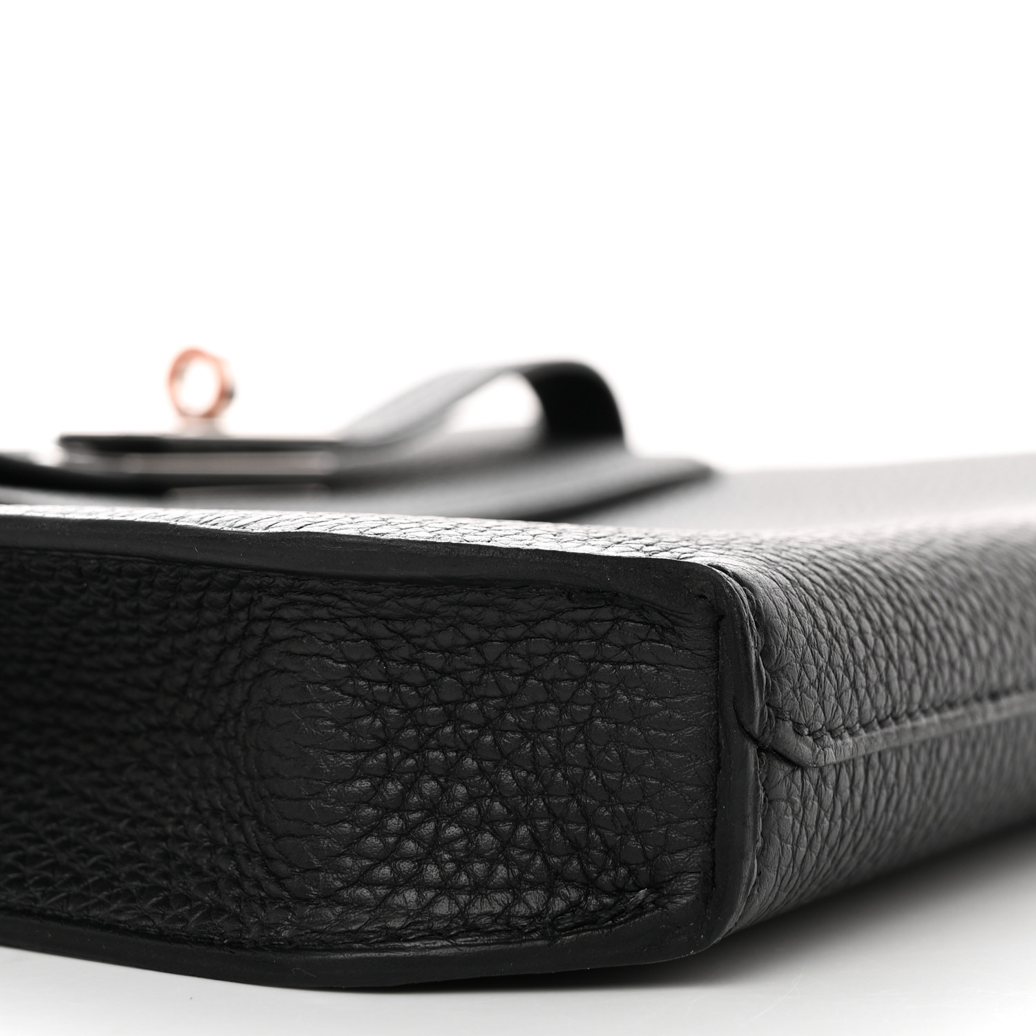 [TOP] HERMES Kelly Depeches Bag Togo Calfskin Leather 25CM - Black & SHW