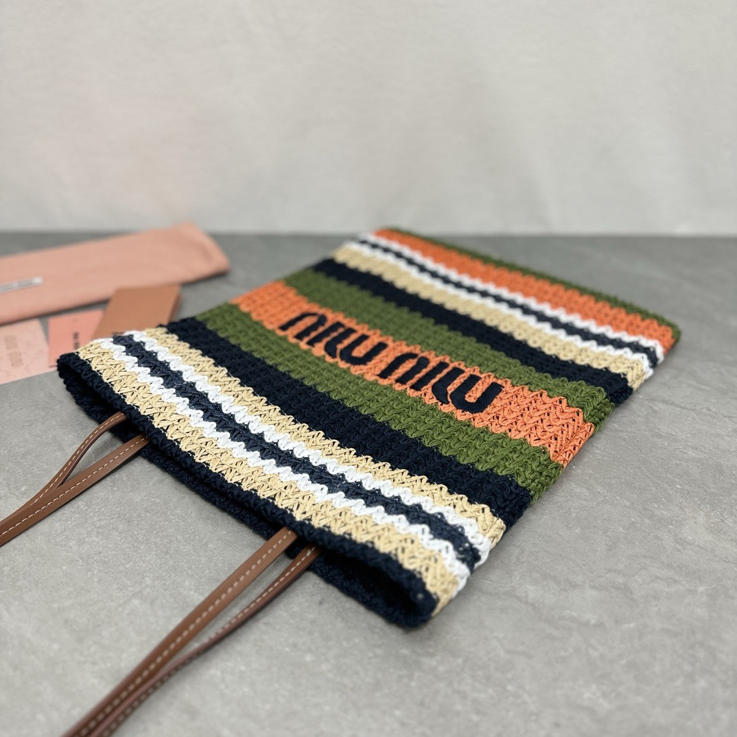 [TOP] Miu Miu Woven Tote Bag  40*34*16cm/30*38cm - Two Styles