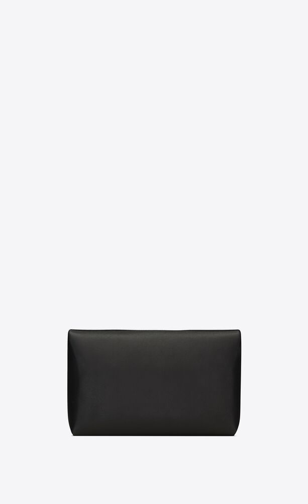 [TOP] Yves Saint Laurent YSL Le Envelope Clutch 21.4×14×4cm - Black