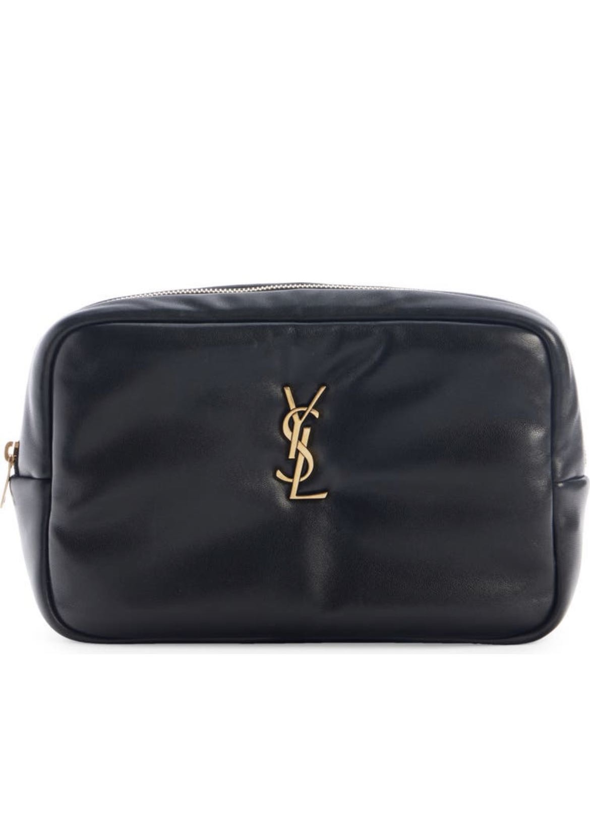 [TOP] Yves Saint Laurent YSL Le Calypso Cosmetic Bag 21×14×6.5cm - Black