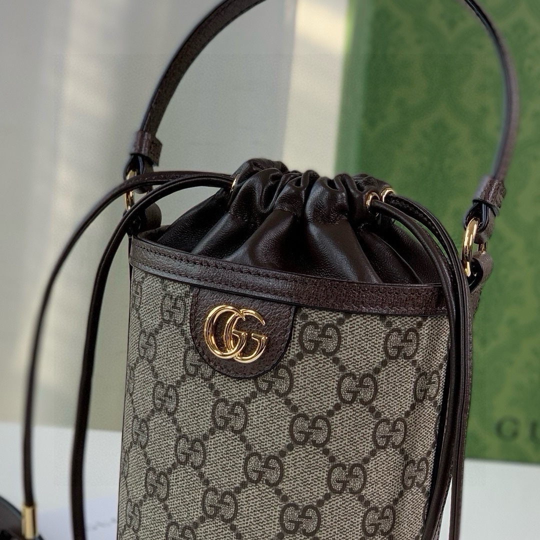 [TOP] GUCCI Ophidia Bucket Bag 11.5X20X8cm