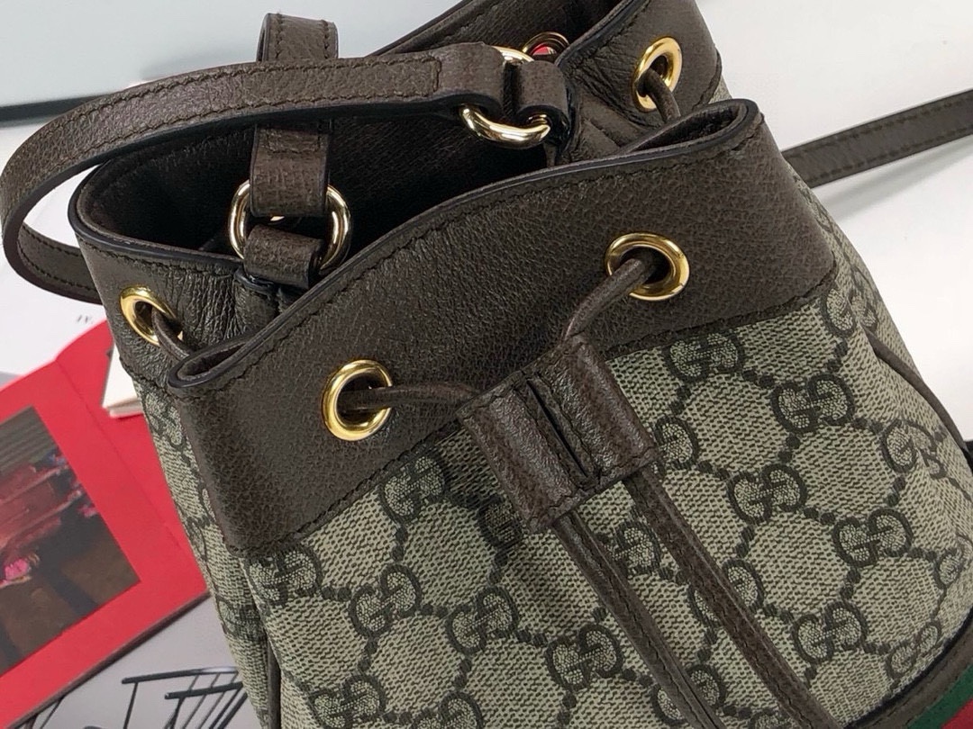 [TOP] GUCCI Ophidia Bucket Bag 15.5X19X9cm/20.5x26x11cm