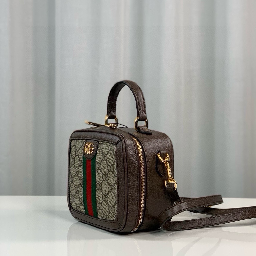 [TOP] GUCCI Ophidia Square Bag 17X16.5X9.5cm