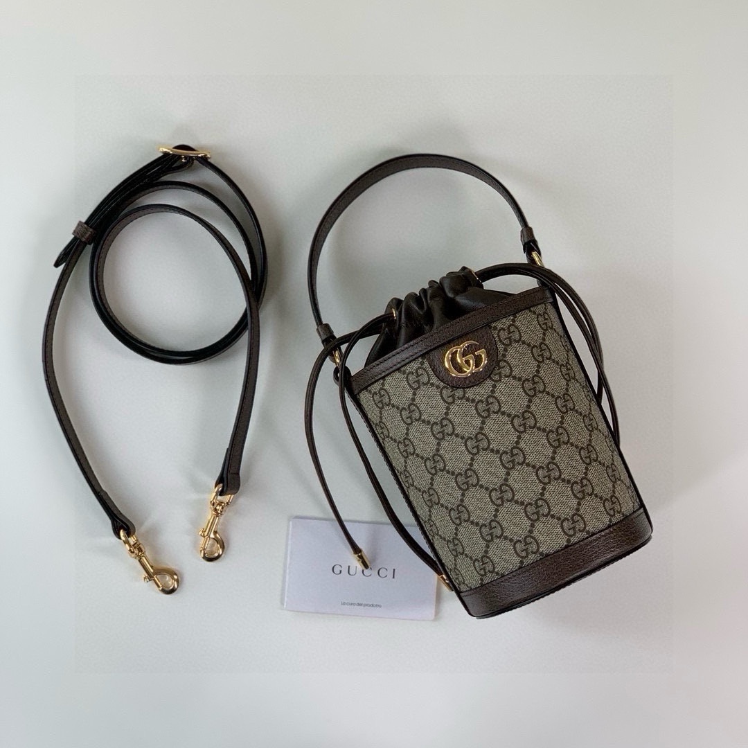 [TOP] GUCCI Ophidia Bucket Bag 11.5X20X8cm