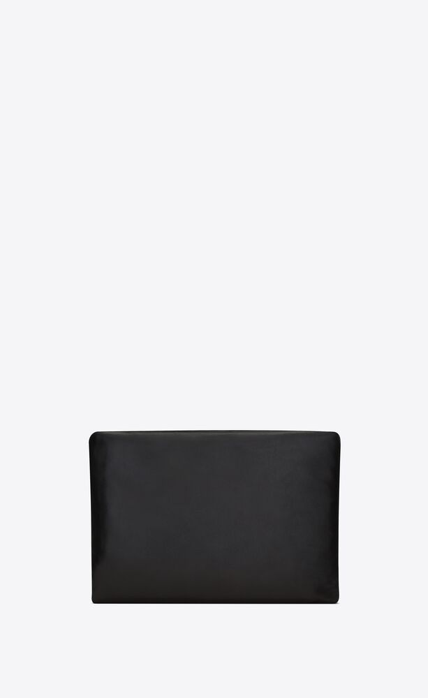 [TOP] Yves Saint Laurent YSL Le Calypso Cosmetic Bag 23×16×3cm/30x15x3.5cm/30x22x3cm - Black