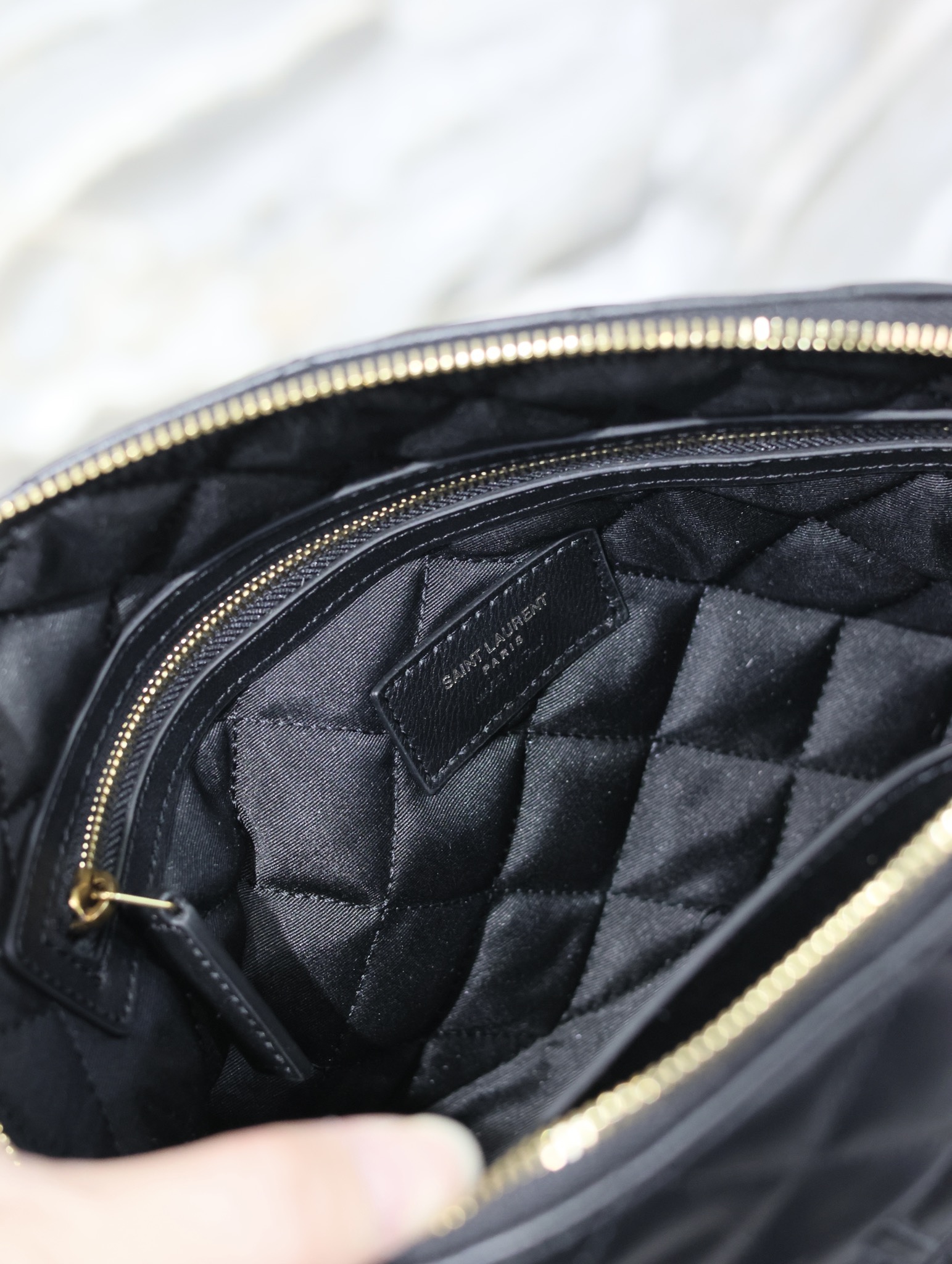 [TOP] Yves Saint Laurent YSL Le Cassandre Cosmetic Bag 30×20×11cm - Black