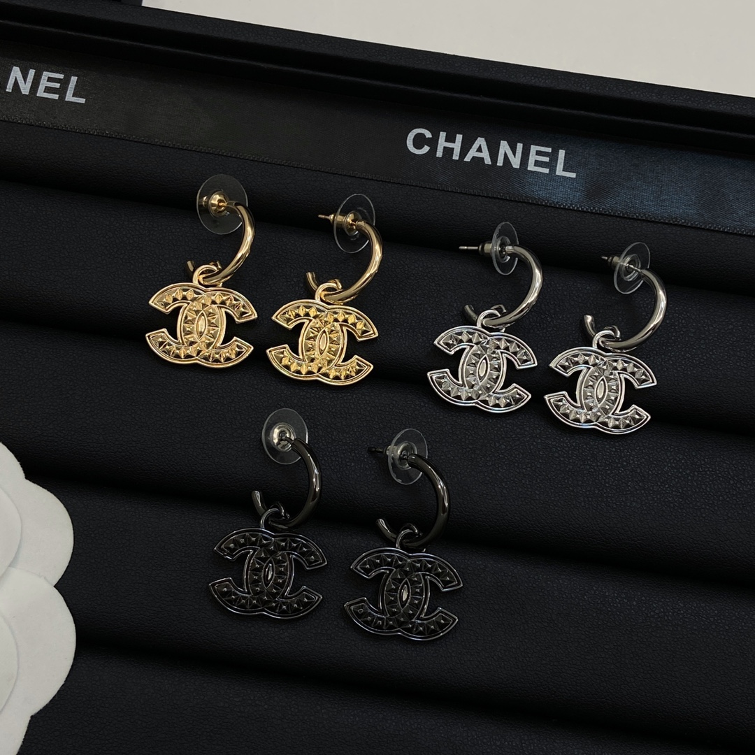 [TOP] CHANEL CC Earrings-3 Colors