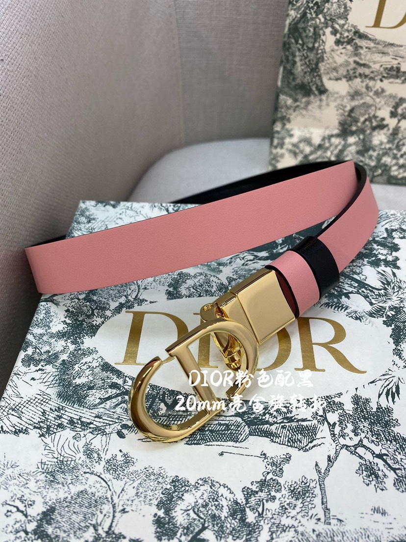 [TOP] Christian Dior Double Sided Belt 2CM - 2 Colour
