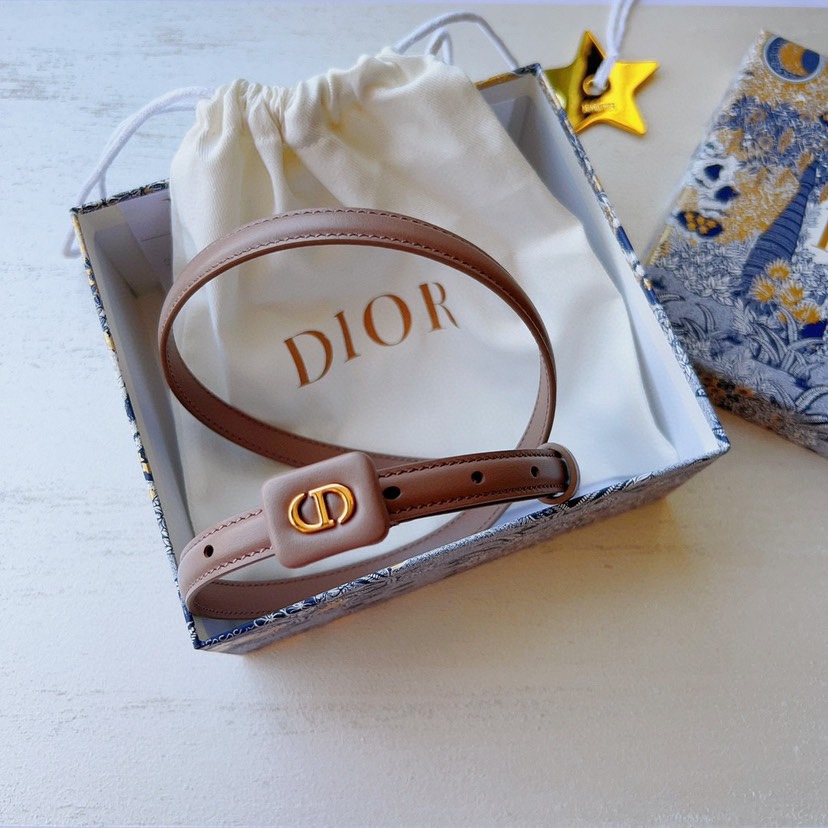 [TOP] Christian Dior Belt 1.5CM - Khaki