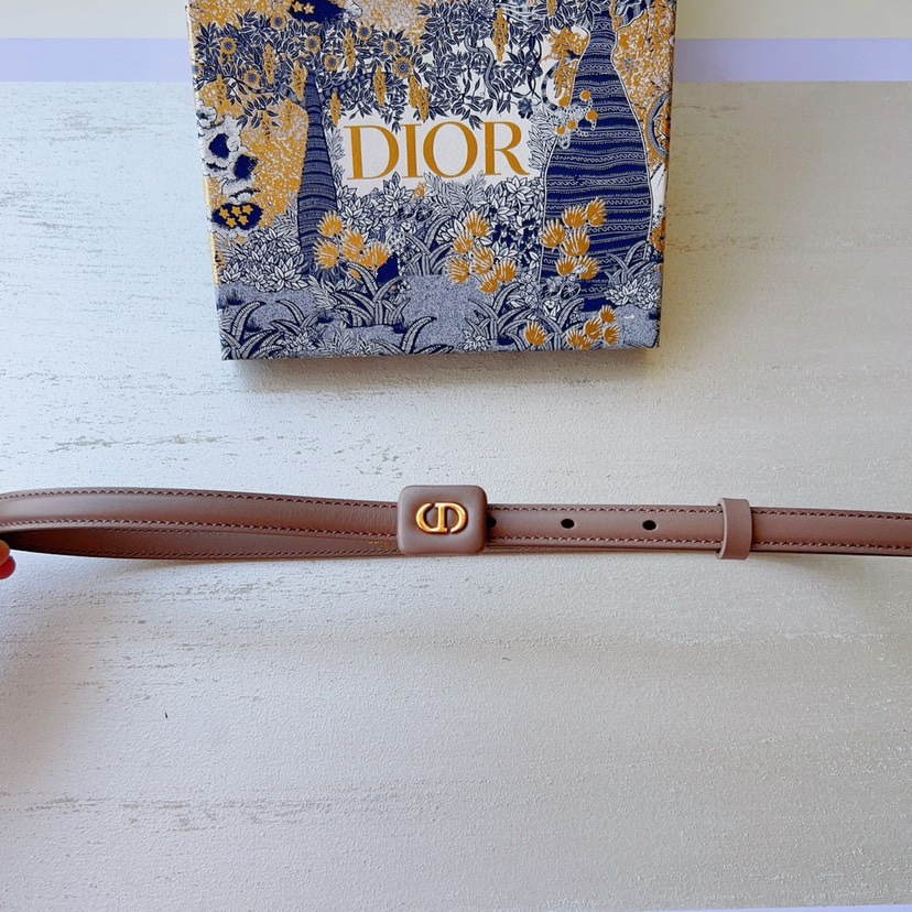[TOP] Christian Dior Belt 1.5CM - Khaki