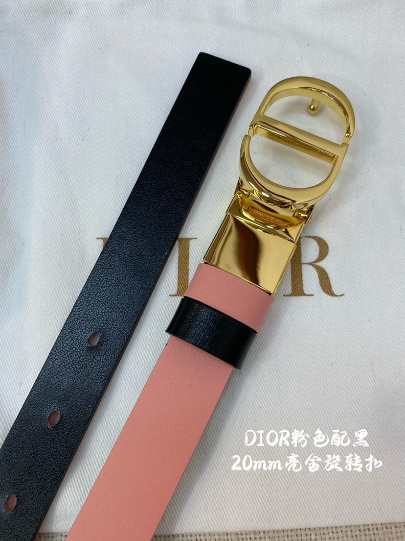 [TOP] Christian Dior Double Sided Belt 2CM - 2 Colour
