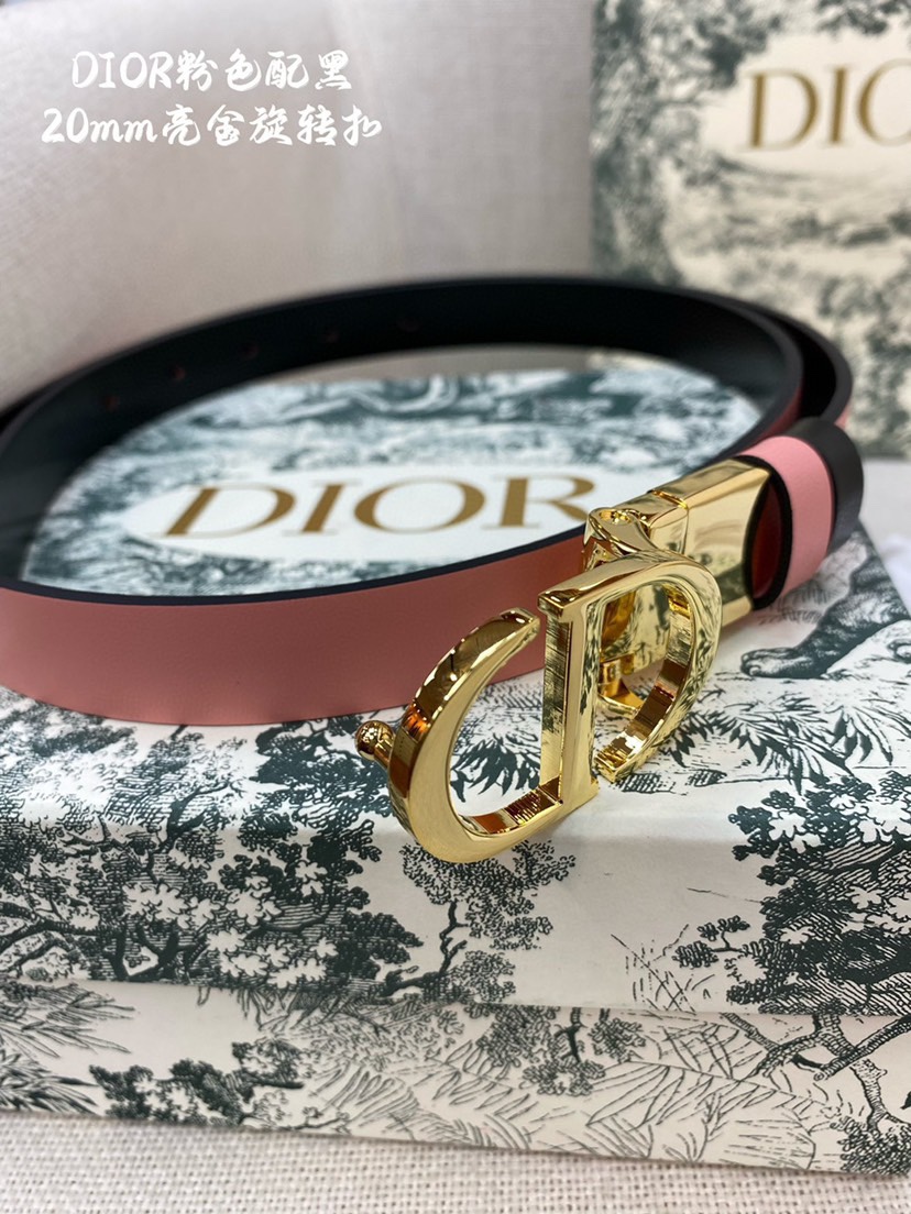 [TOP] Christian Dior Double Sided Belt 2CM - 2 Colour
