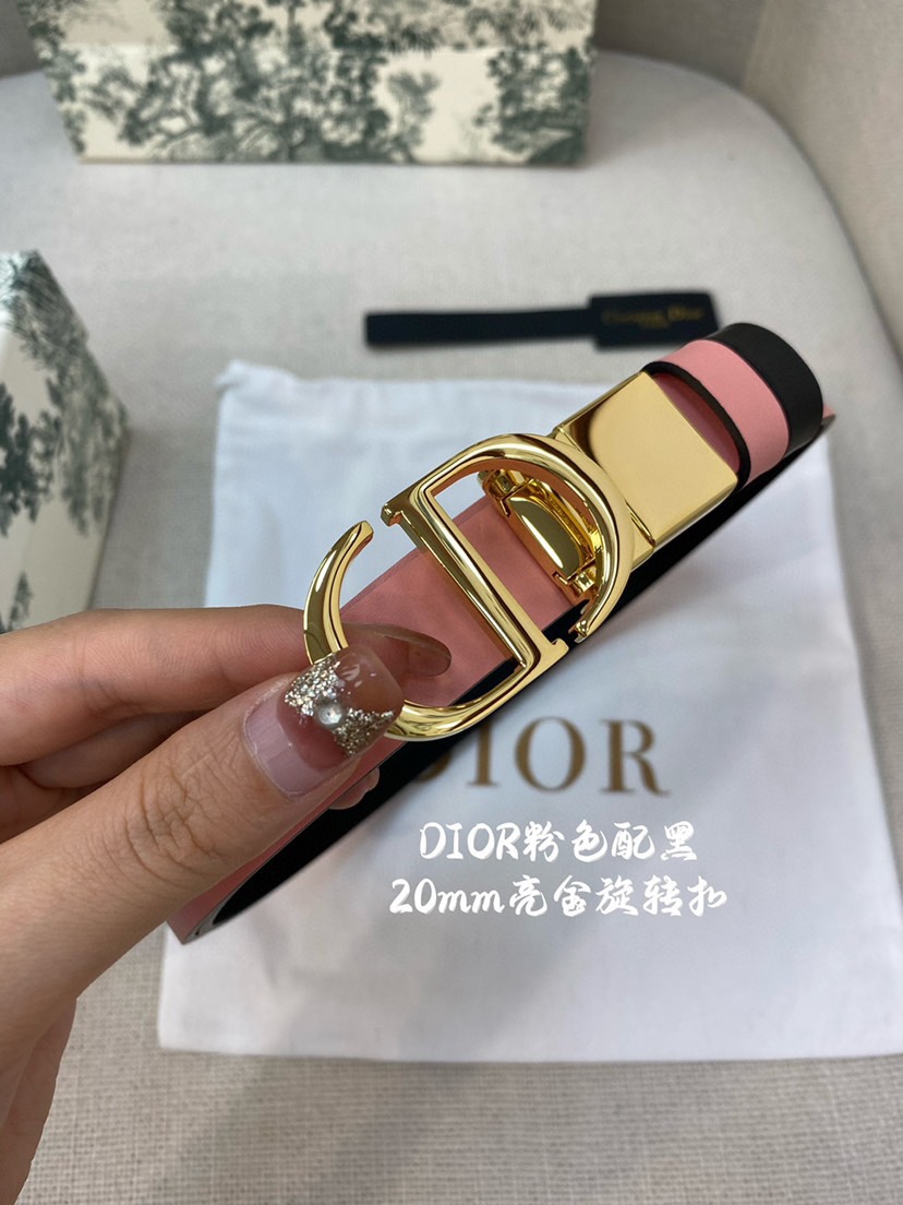 [TOP] Christian Dior Double Sided Belt 2CM - 2 Colour