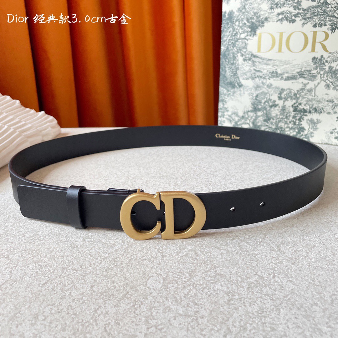 [TOP] Christian Dior Double Sided Cowhide Belt - 2 Colour