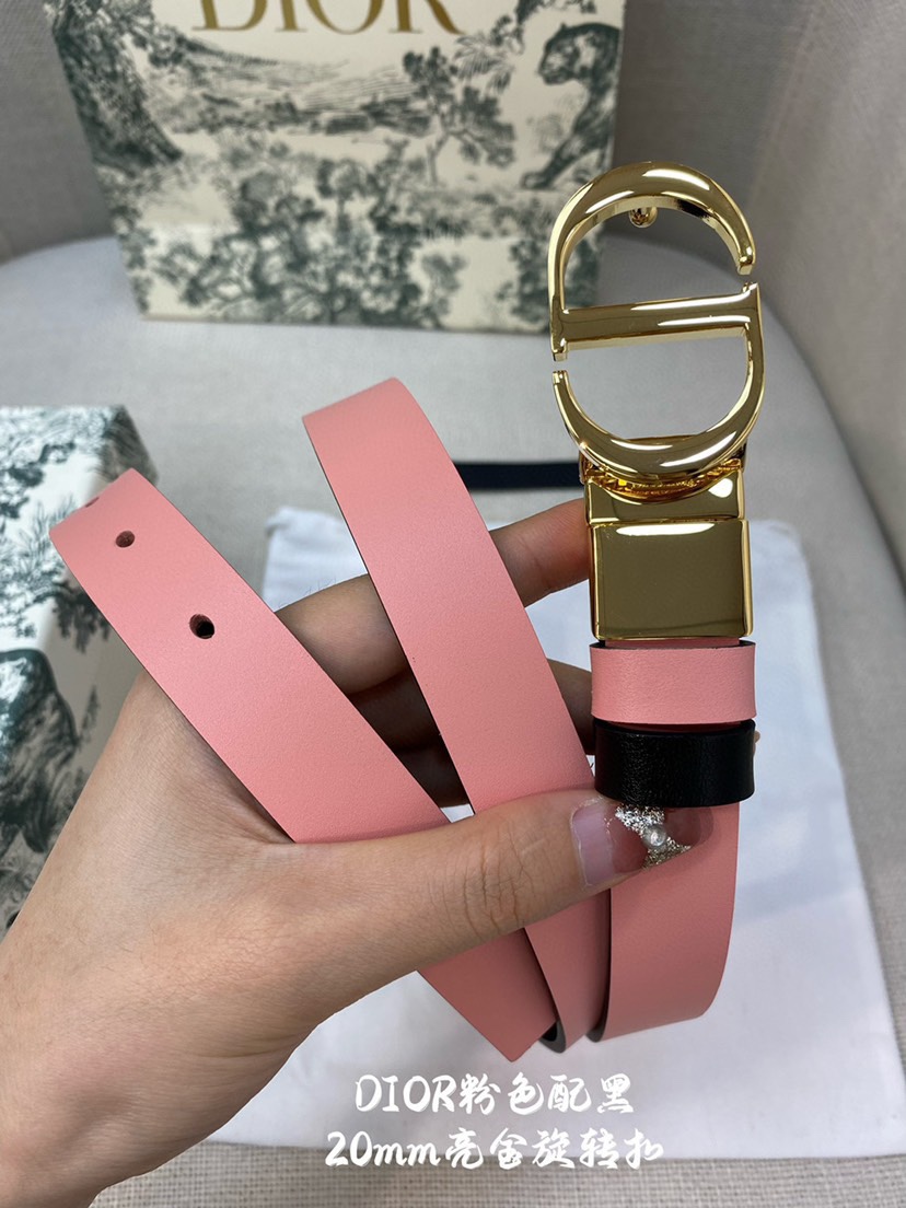 [TOP] Christian Dior Double Sided Belt 2CM - 2 Colour