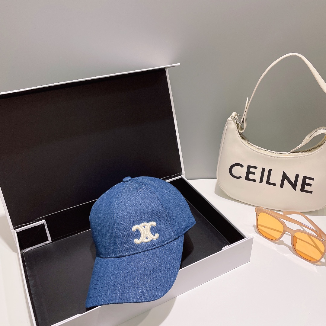 [TOP] CELINE Embroidery Baseball Cap - 8 Colour