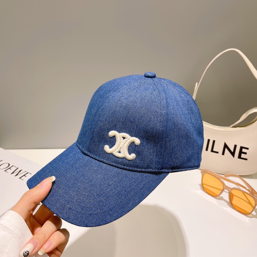 [TOP] CELINE Embroidery Baseball Cap - 8 Colour