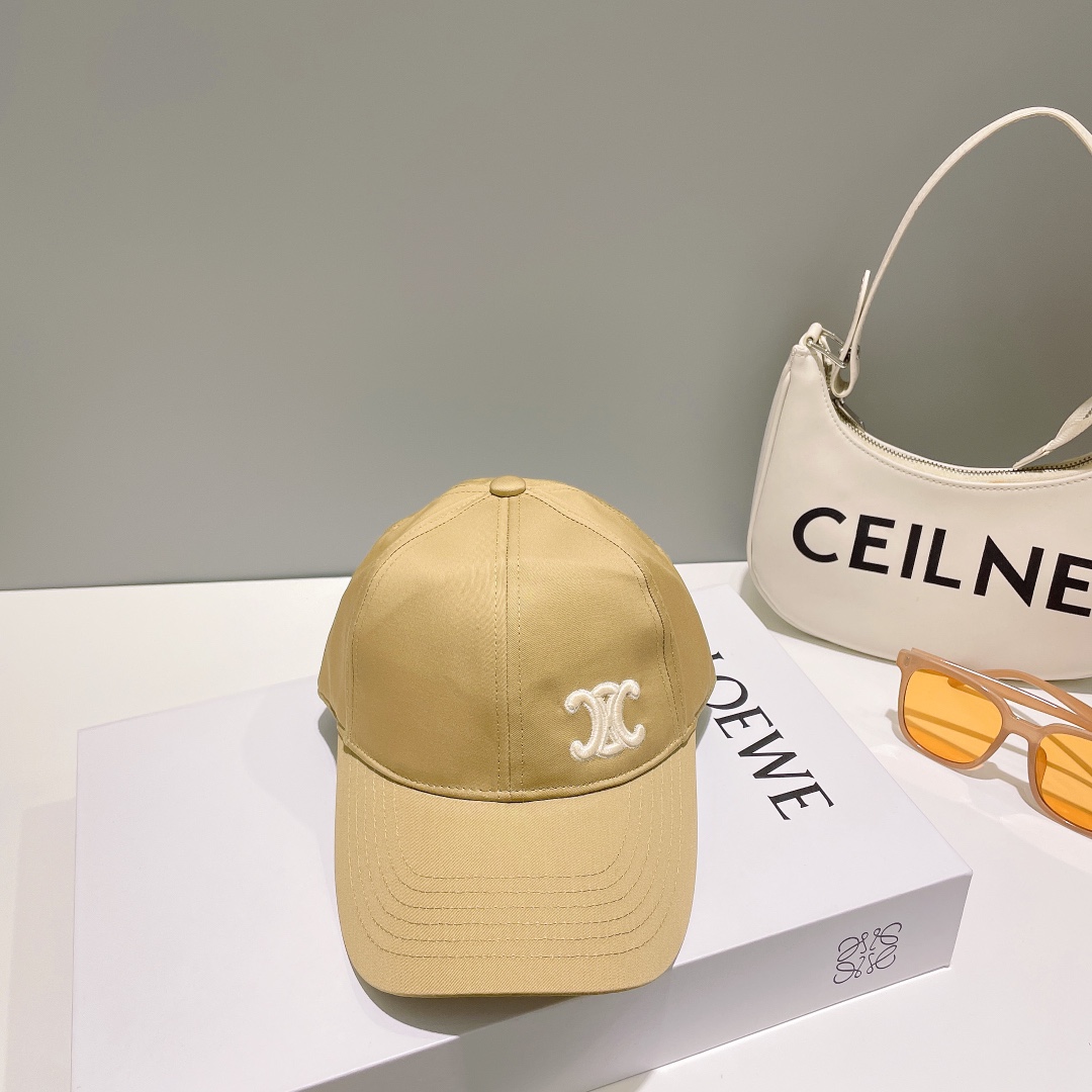 [TOP] CELINE Embroidery Baseball Cap - 8 Colour