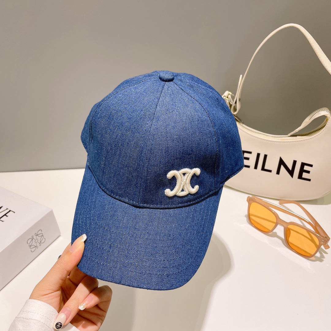 [TOP] CELINE Embroidery Baseball Cap - 8 Colour