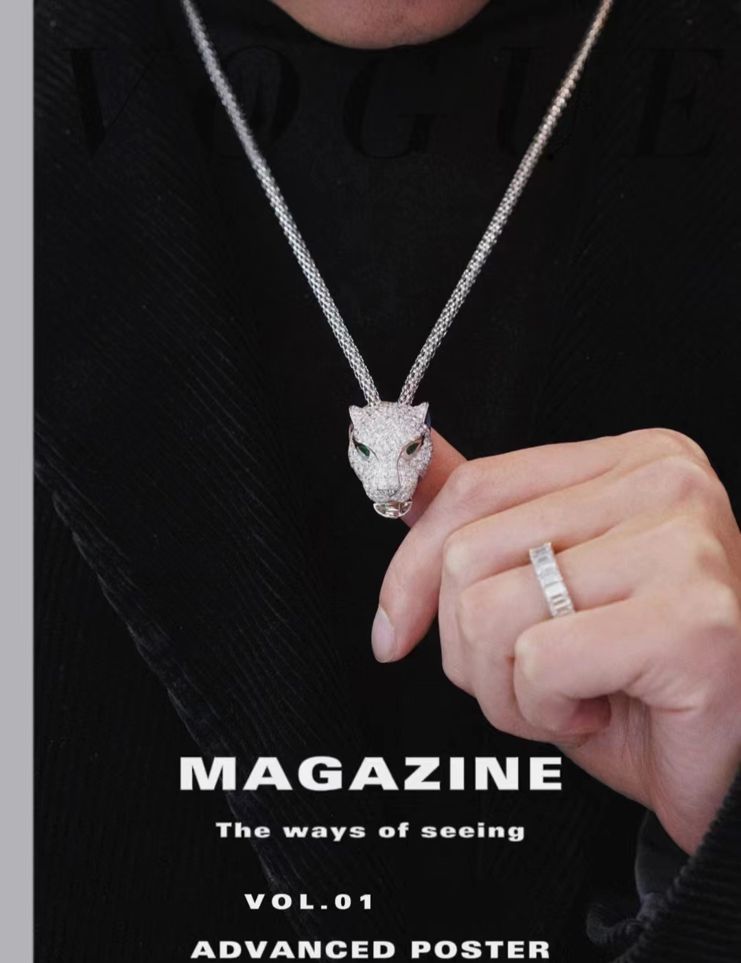 [TOP] Cartier Fully-Jewelled Leopard Head Necklace - Sliver