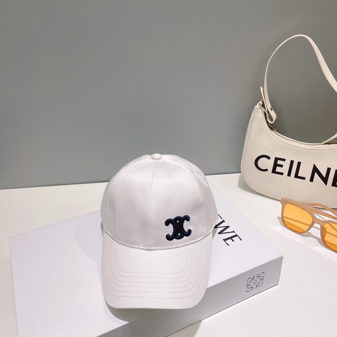 [TOP] CELINE Embroidery Baseball Cap - 8 Colour