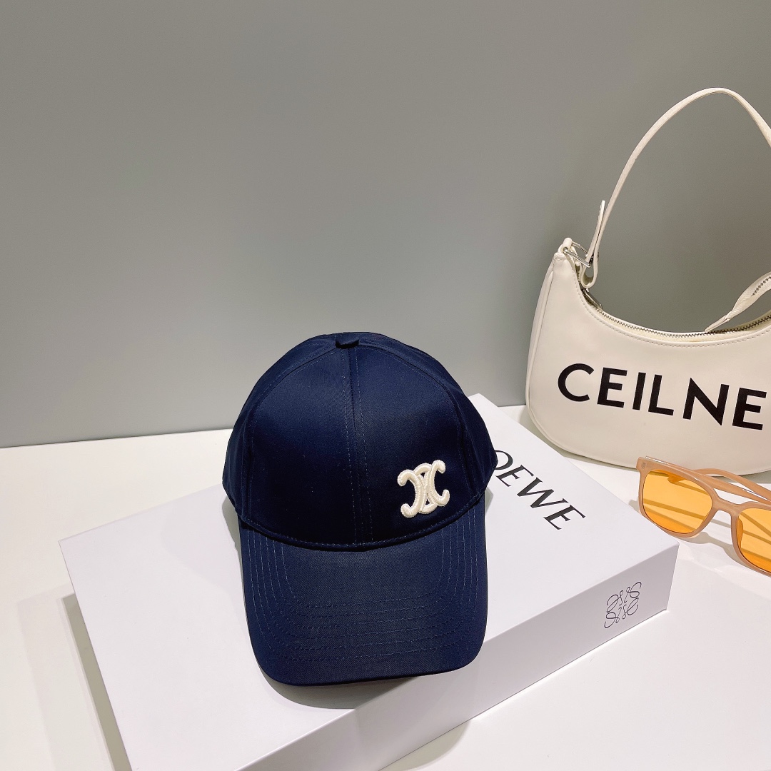 [TOP] CELINE Embroidery Baseball Cap - 8 Colour