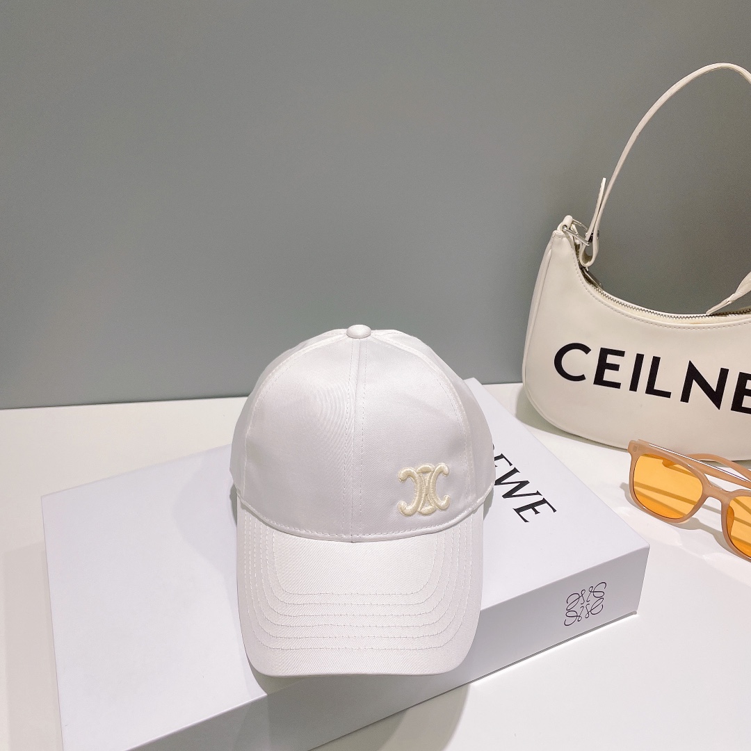 [TOP] CELINE Embroidery Baseball Cap - 8 Colour