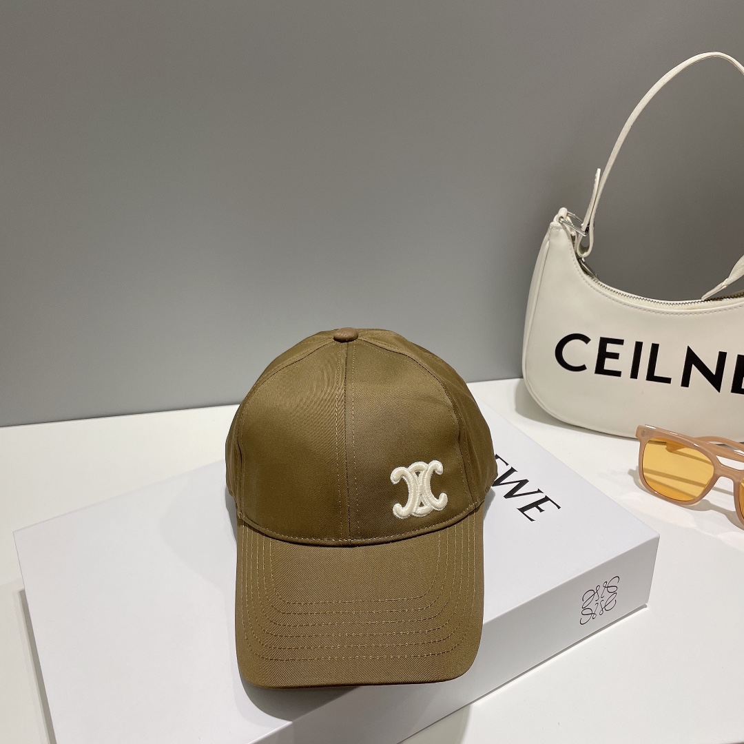 [TOP] CELINE Embroidery Baseball Cap - 8 Colour