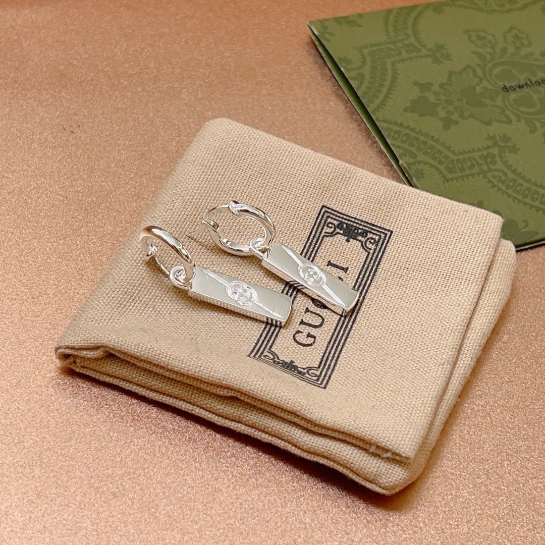 [TOP] GUCCI  Earrings-Sliver