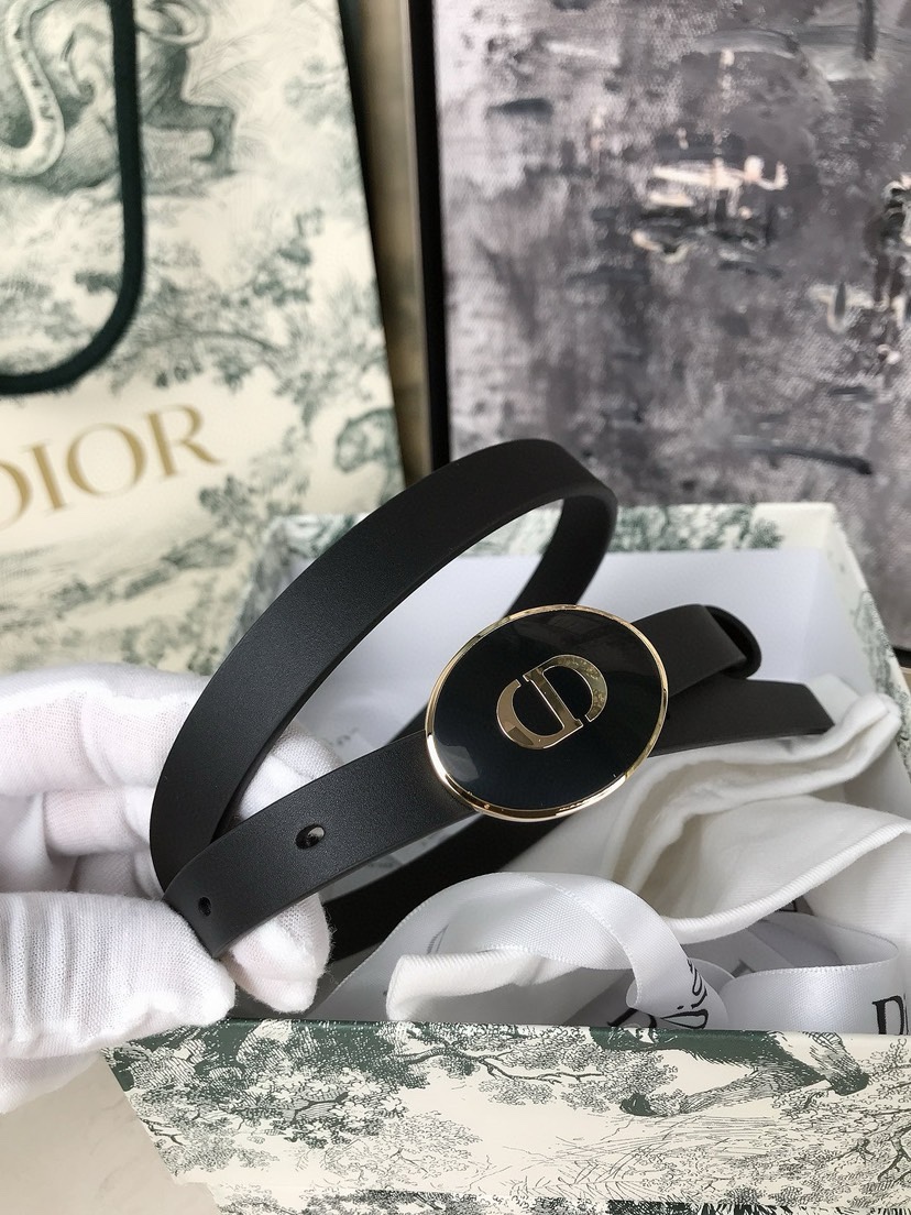 [TOP] Christian Dior Belt 1.5CM - Black