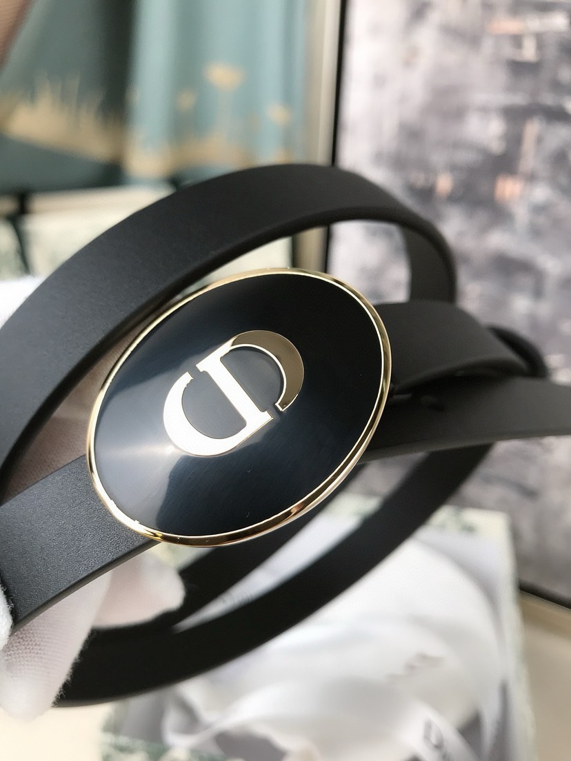 [TOP] Christian Dior Belt 1.5CM - Black
