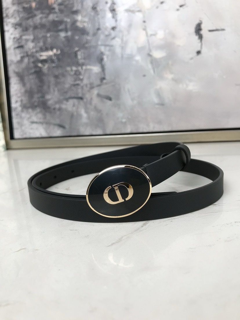 [TOP] Christian Dior Belt 1.5CM - Black