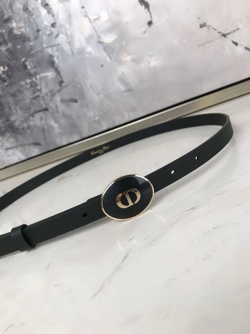 [TOP] Christian Dior Belt 1.5CM - Black