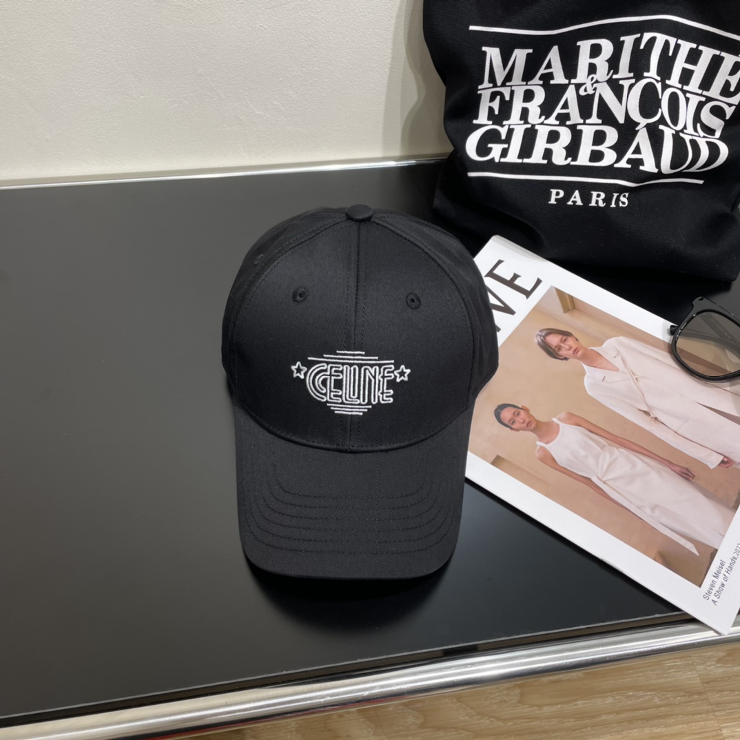 [TOP] CELINE Embroidery Baseball Cap - 4 Colour