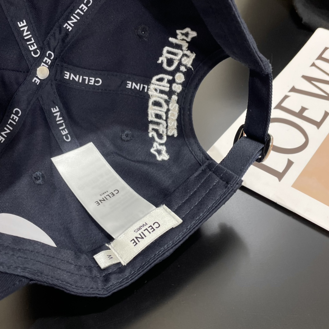 [TOP] CELINE Embroidery Baseball Cap - 4 Colour