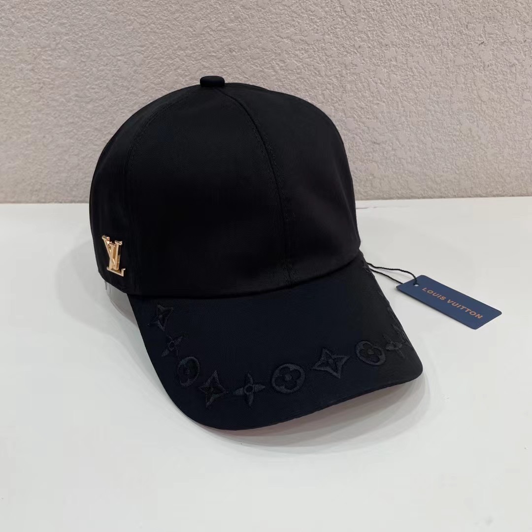[TOP] Louis Vuitton LV Embroidered Baseball Cap - 3 Colors