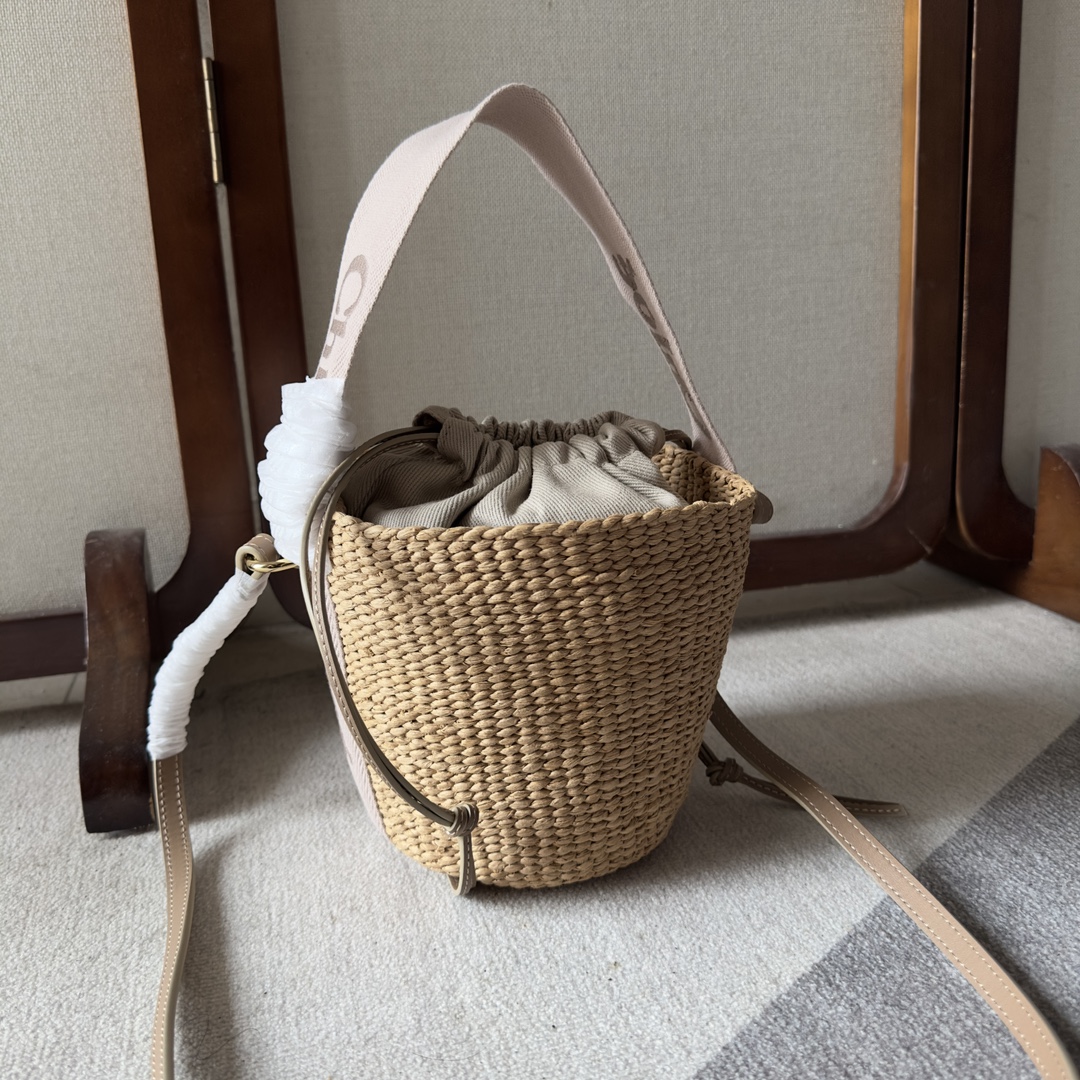 [TOP] Chloe Woody Woven Bucket Bag 17*16*16cm - 4 Colors