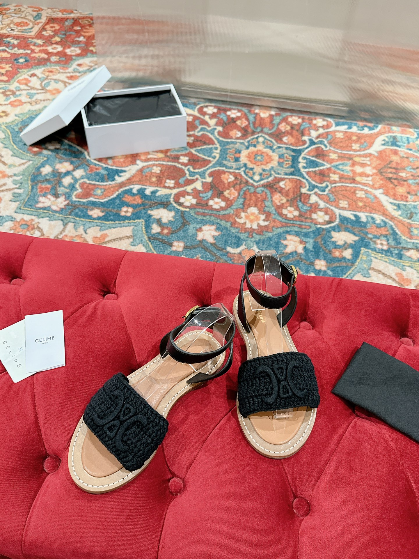 [TOP] CELINE Classic Arc de Triomphe Weaving Sandals - 3 Colors