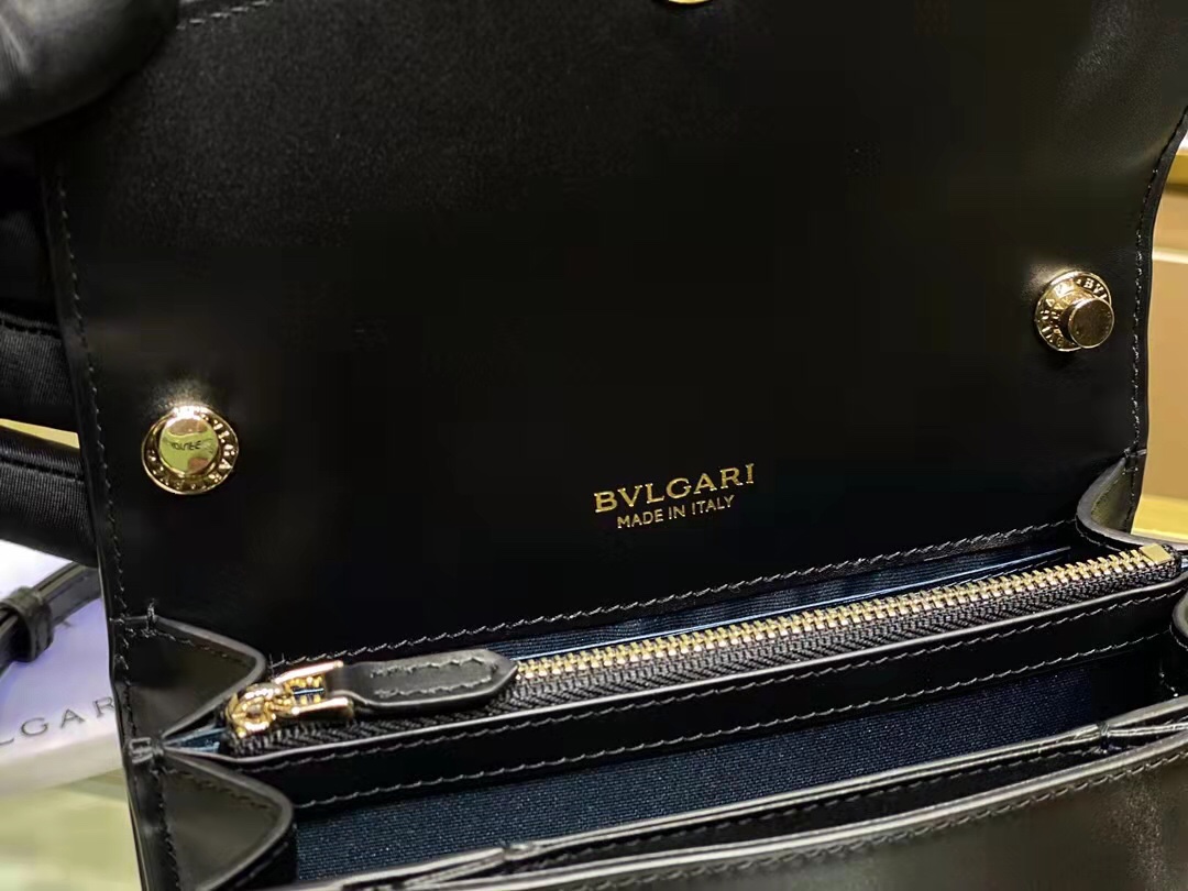[TOP] BVLGARI Serpenti Crossbody Bag 19*13*7cm - Black