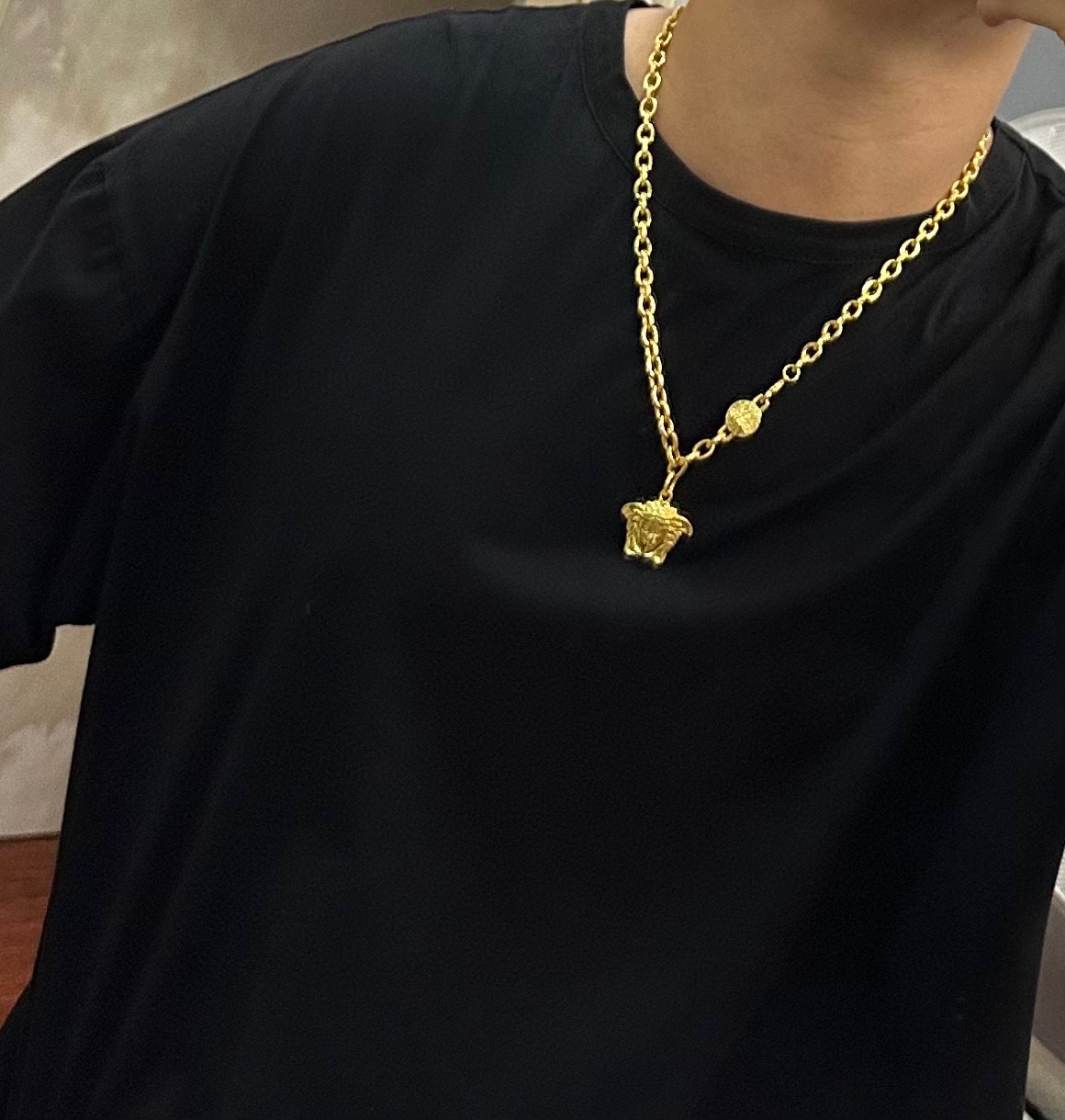 [TOP] Versace Men's/Women's Necklace-Gold
