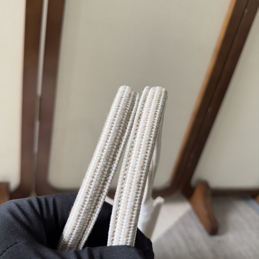 [TOP] CELINE Cabas Canvas Tote Bag 41x17.5x28 cm - White