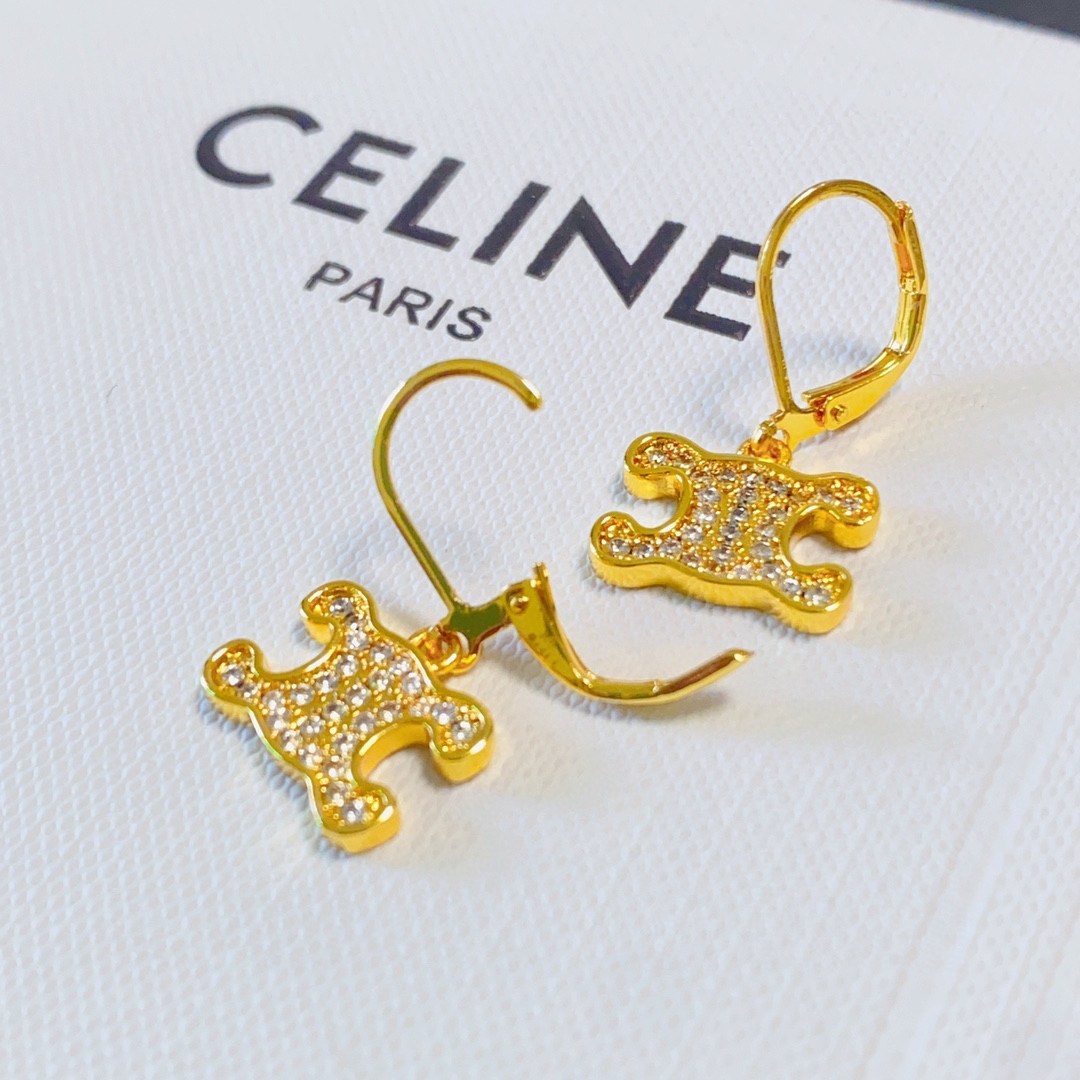 [TOP] CELINE Earrings-Gold