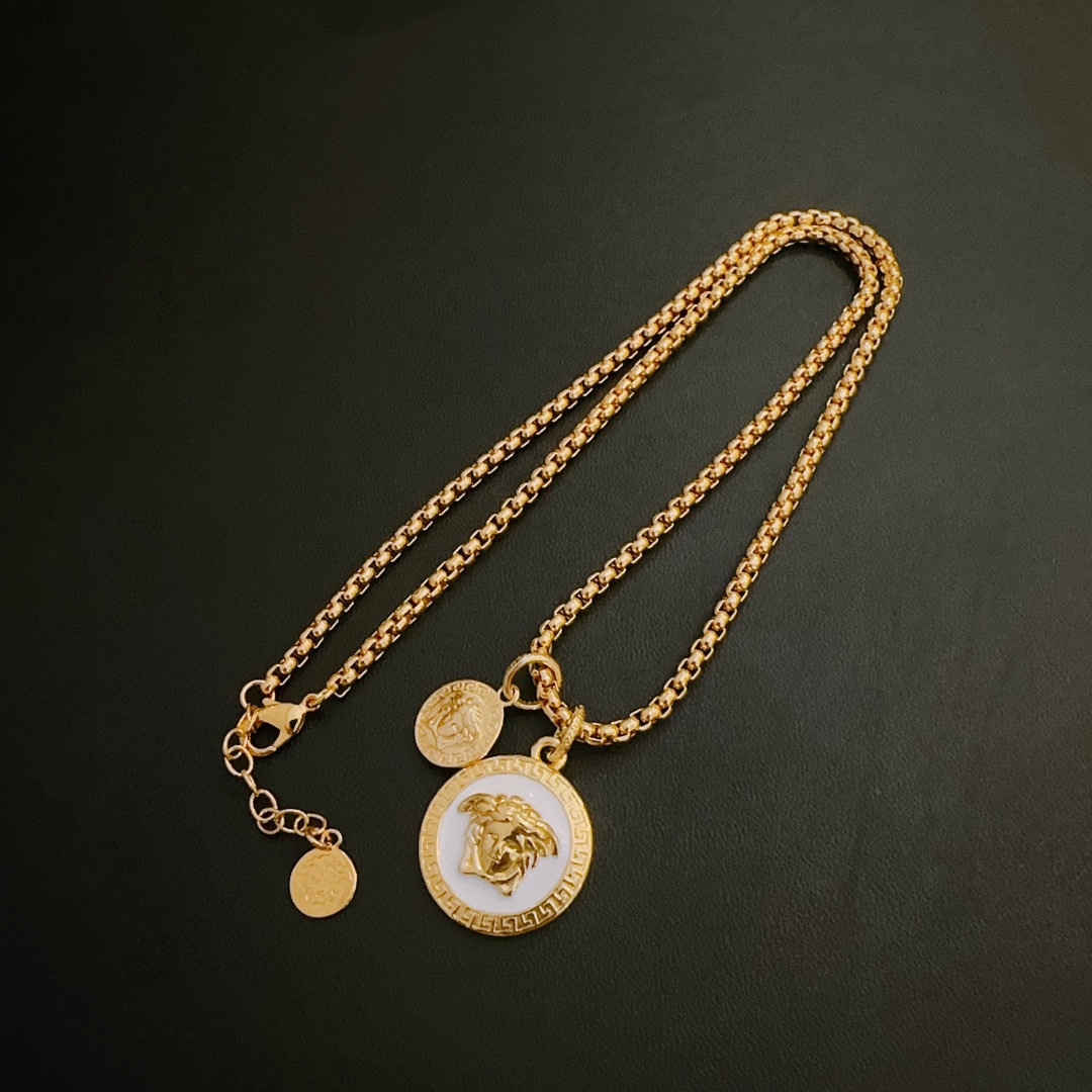 [TOP] Versace Men's/Women's Necklace-Gold