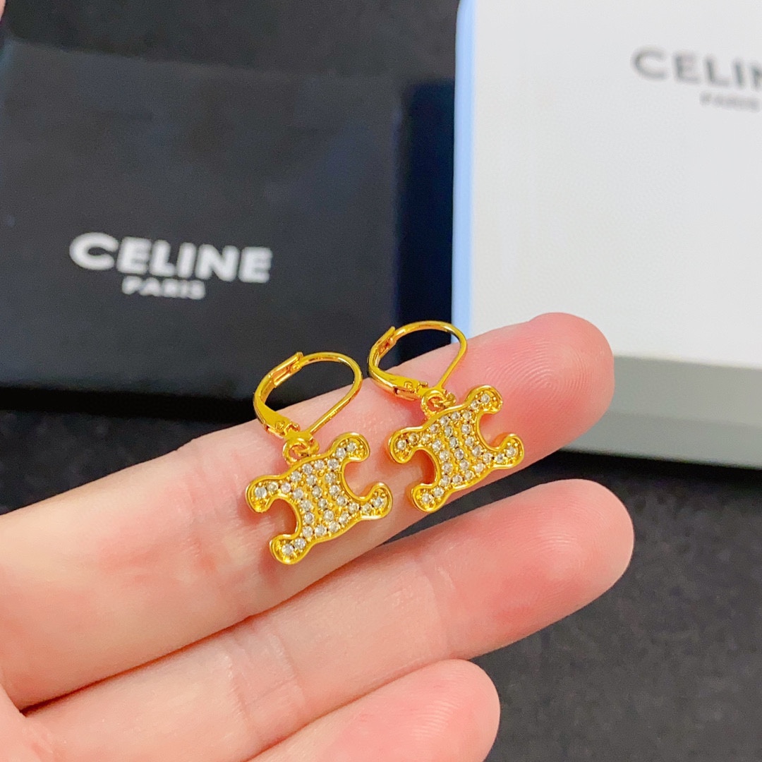 [TOP] CELINE Earrings-Gold