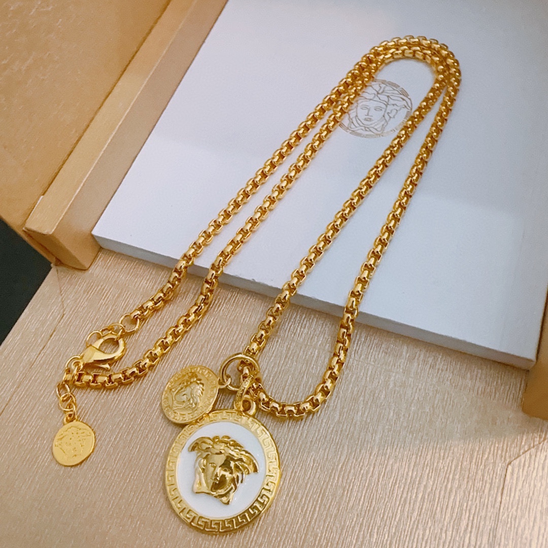 [TOP] Versace Men's/Women's Necklace-Gold