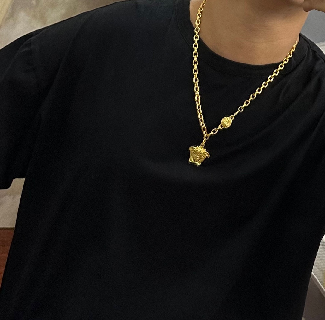 [TOP] Versace Men's/Women's Necklace-Gold