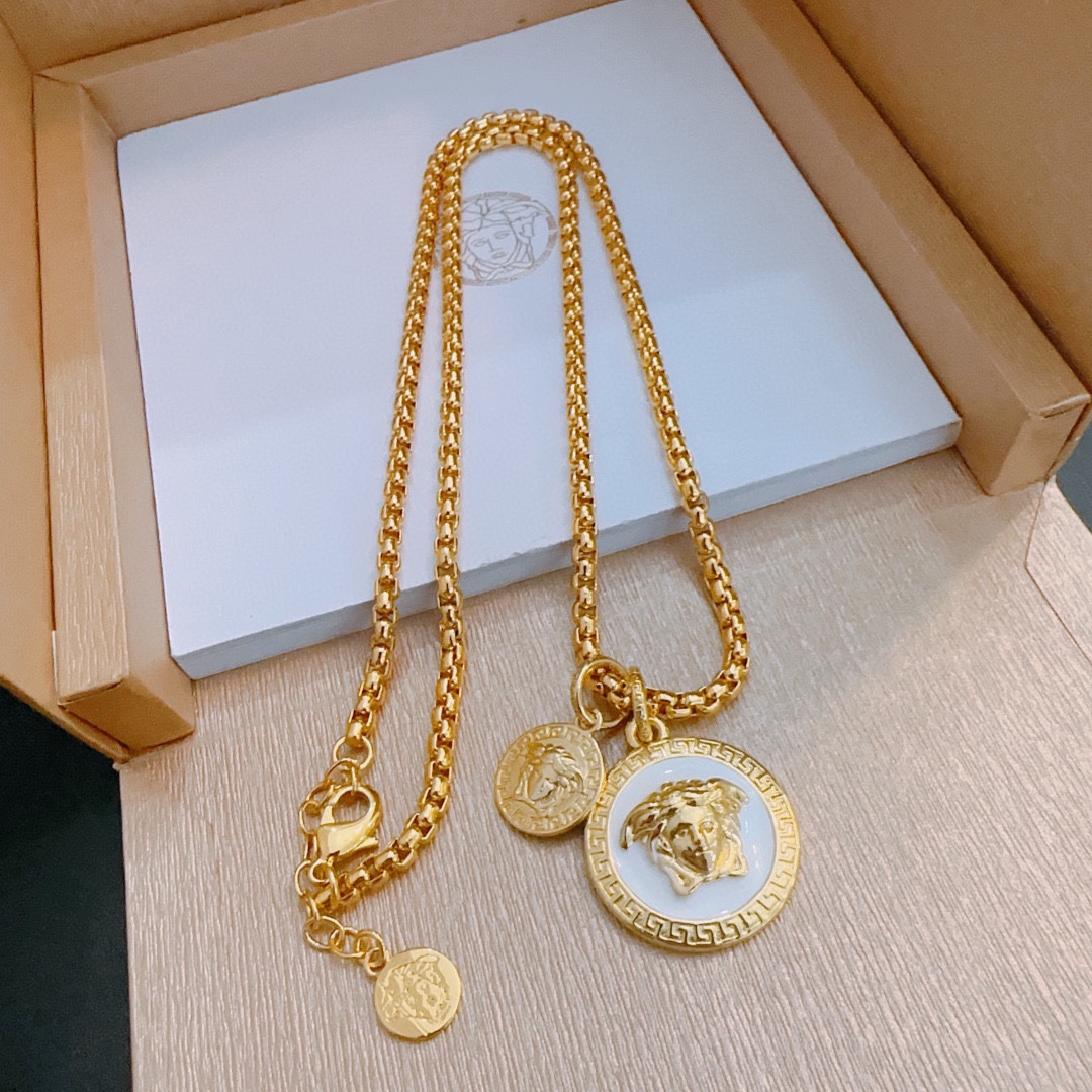 [TOP] Versace Men's/Women's Necklace-Gold