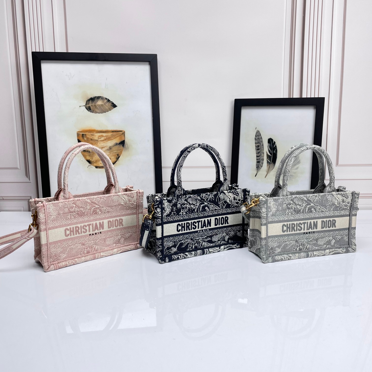 [TOP] Christian Dior Book Tote Bag Tiger Mini 21.5x13x7.5cm - 3 Color