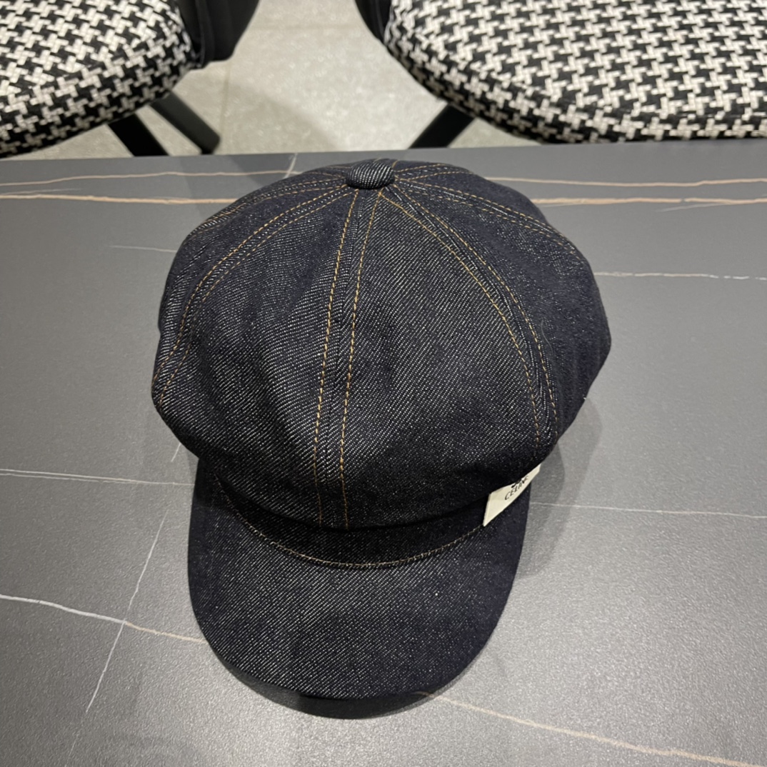 [TOP] CELINE Cowboy Beret - Two Styles